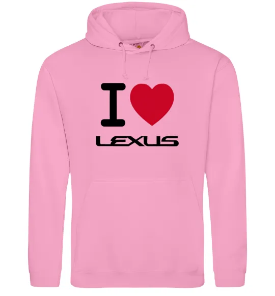 Женская толстовка (худи) I Love Lexus Розовый фото