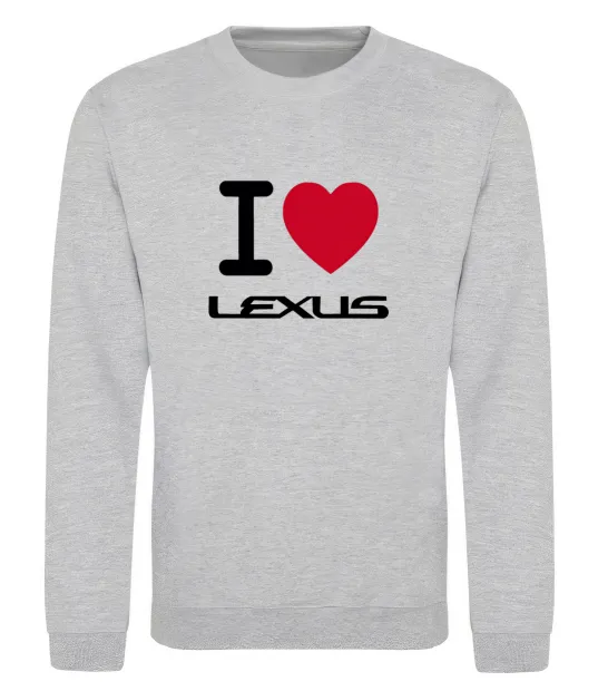 Свитшот I Love Lexus Серый меланж фото