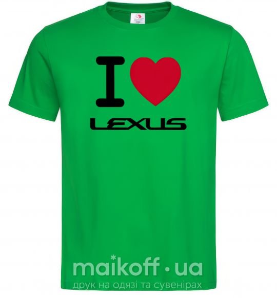 Мужская футболка I Love Lexus Зеленый фото