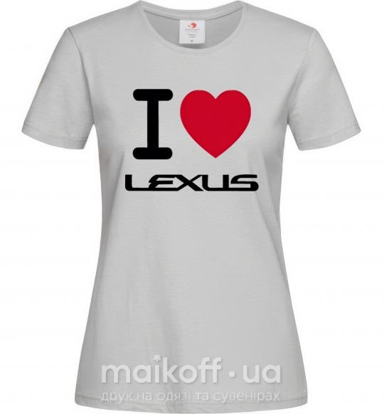 Женская футболка I Love Lexus Серый фото