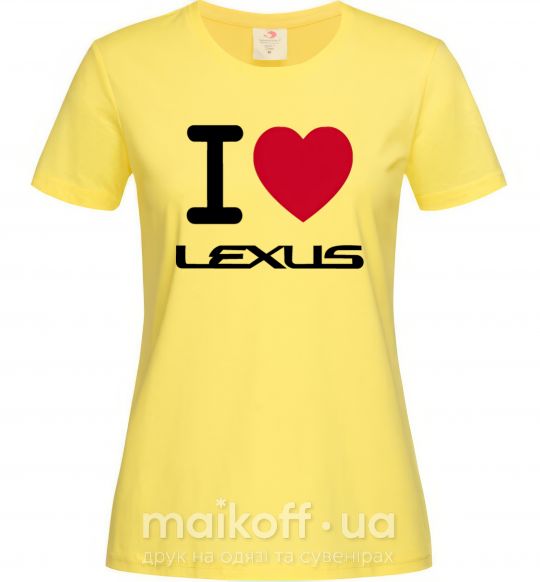 Женская футболка I Love Lexus Лимонный фото