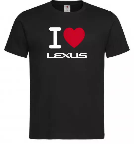 Мужская футболка I Love Lexus Черный фото