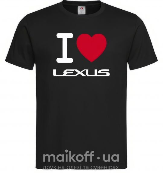 Мужская футболка I Love Lexus Черный фото