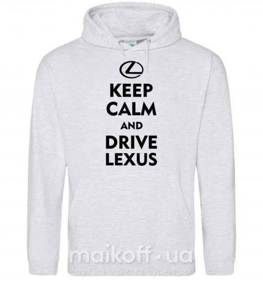 Чоловіча толстовка (худі) Drive Lexus Сірий меланж фото