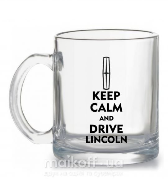 Чашка скляна Drive Lincoln Прозорий фото