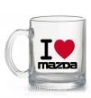 Чашка стеклянная I Love Mazda Прозрачный фото