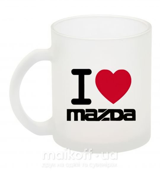 Чашка скляна I Love Mazda Фроузен фото