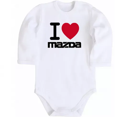 Детский боди I Love Mazda Белый фото