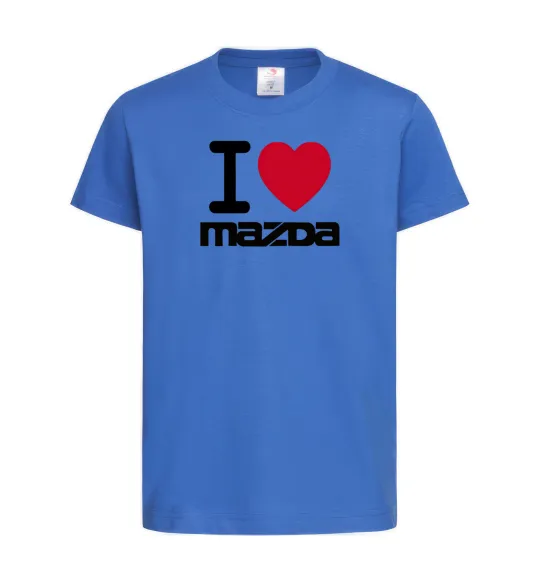 Дитяча футболка I Love Mazda Яскраво-синій фото