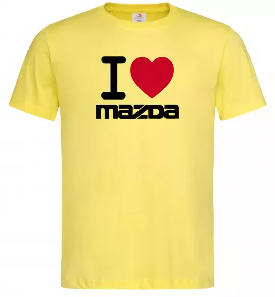 Мужская футболка I Love Mazda Лимонный фото