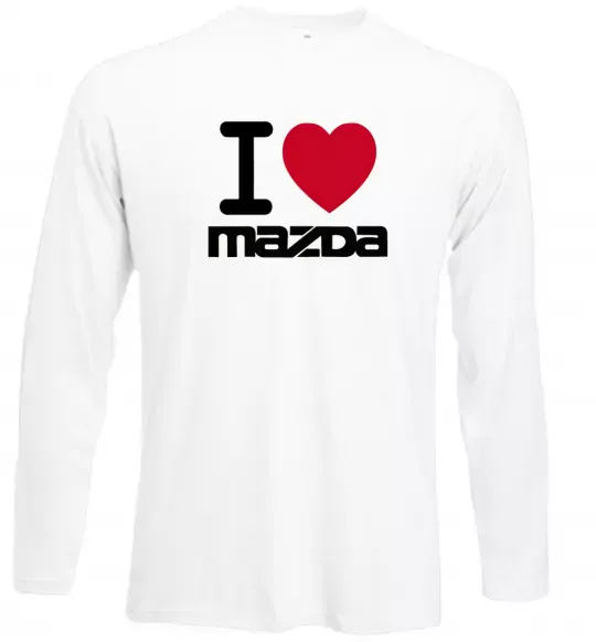 Лонгслів I Love Mazda Білий фото