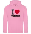 Женская толстовка (худи) I Love Mazda Розовый фото