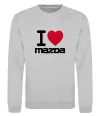Світшот I Love Mazda Сірий меланж фото