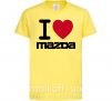 Детская футболка I Love Mazda Лимонный фото