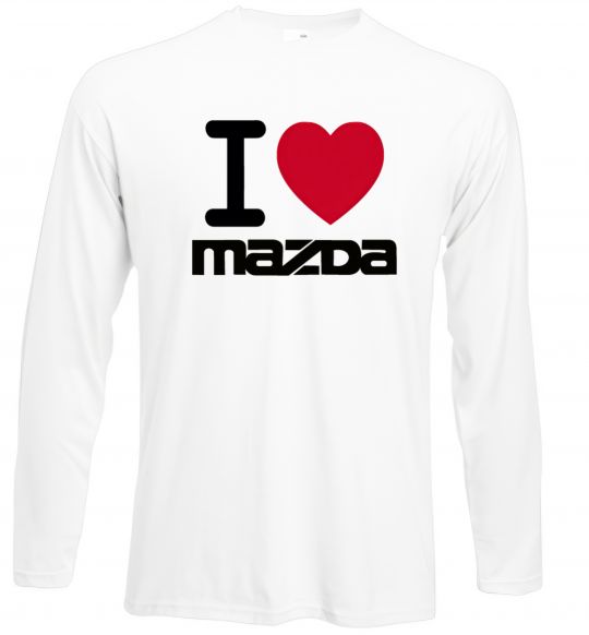 Лонгслів I Love Mazda Білий фото