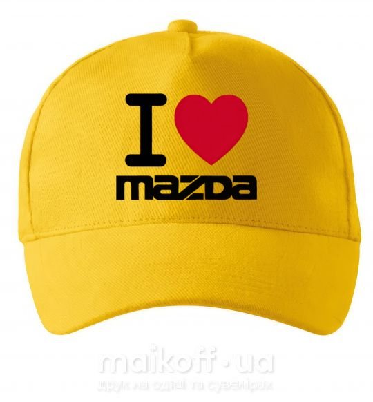 Кепка I Love Mazda Сонячно жовтий фото