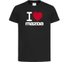 Дитяча футболка I Love Mazda Чорний Дитяча футболка I Love Mazda Чорний фото