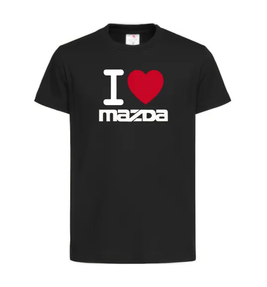 Дитяча футболка I Love Mazda Чорний фото