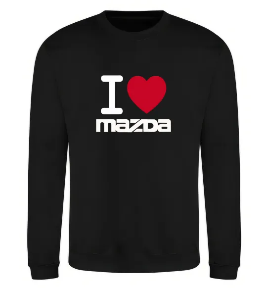 Свитшот I Love Mazda Черный фото