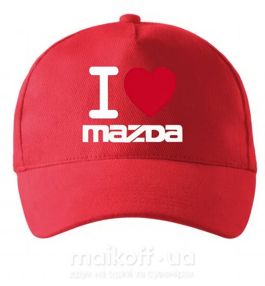 Кепка I Love Mazda Красный фото