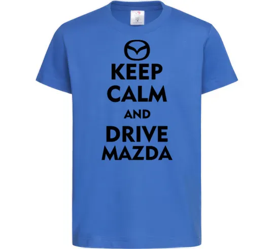 Детская футболка Drive Mazda Ярко-синий фото