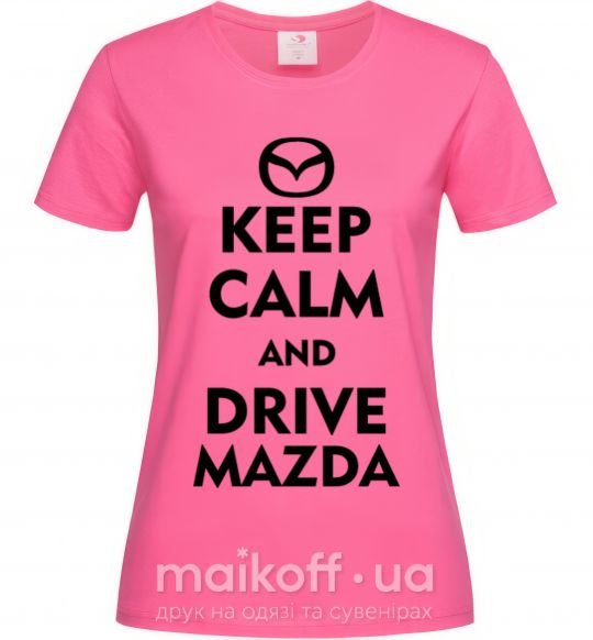 Жіноча футболка Drive Mazda Яскраво-рожевий фото