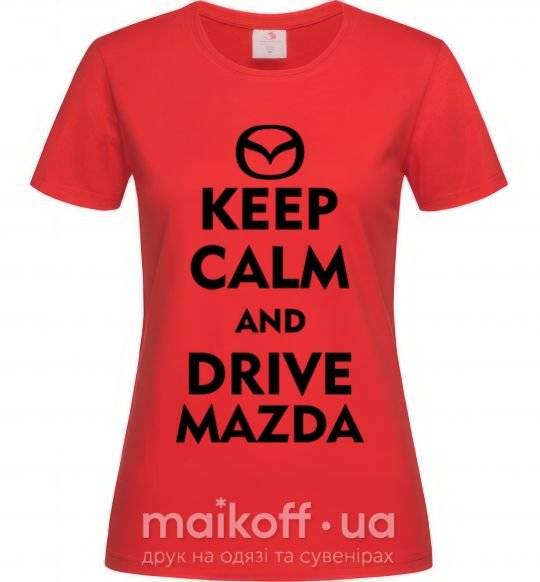 Женская футболка Drive Mazda Красный фото