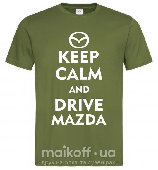Чоловіча футболка Drive Mazda Оливковий фото