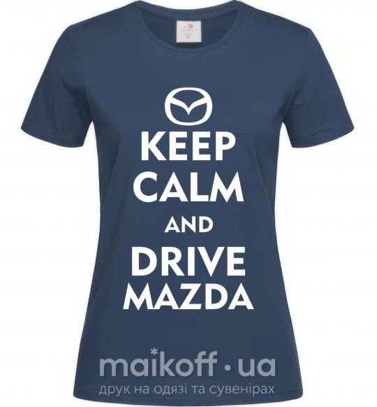 Жіноча футболка Drive Mazda Темно-синій фото