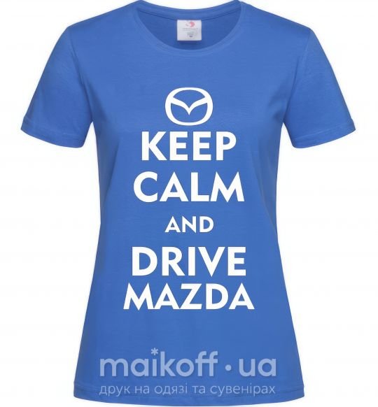 Жіноча футболка Drive Mazda Яскраво-синій фото