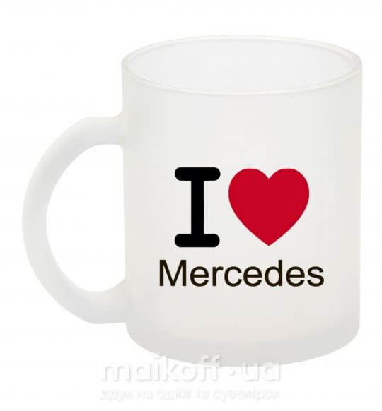Чашка стеклянная I Love Mercedes Фроузен фото