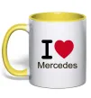 Чашка з кольоровою ручкою I Love Mercedes Лимонний Чашка з кольоровою ручкою I Love Mercedes Лимонний фото