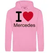 Мужская толстовка (худи) I Love Mercedes Розовый фото