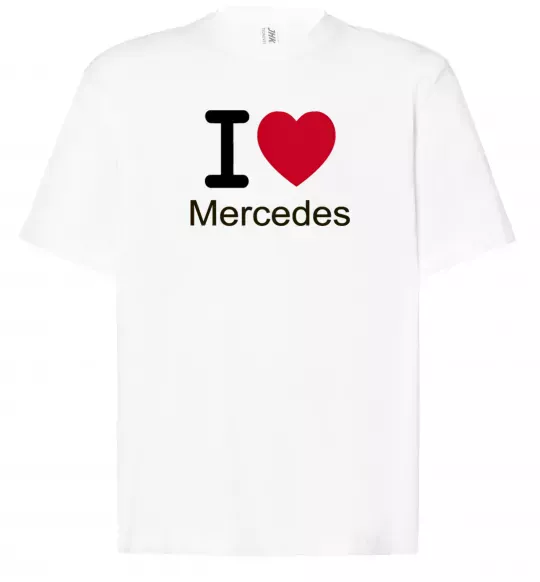 Футболка Оверсайз I Love Mercedes Білий фото
