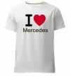 Чоловіча преміум футболка I Love Mercedes Білий фото