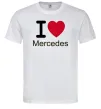Чоловіча футболка I Love Mercedes Білий фото