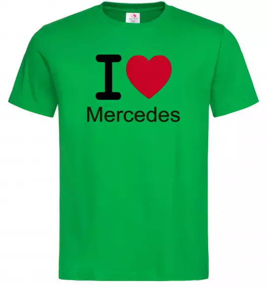 Чоловіча футболка I Love Mercedes Зелений фото