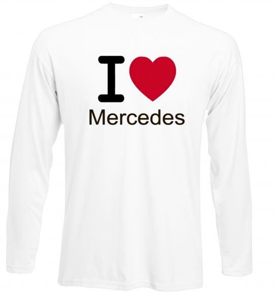 Лонгслів I Love Mercedes Білий фото