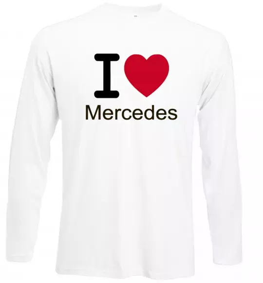 Лонгслив I Love Mercedes Белый фото