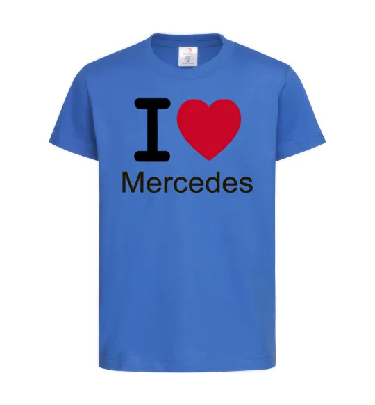 Дитяча футболка I Love Mercedes Яскраво-синій фото