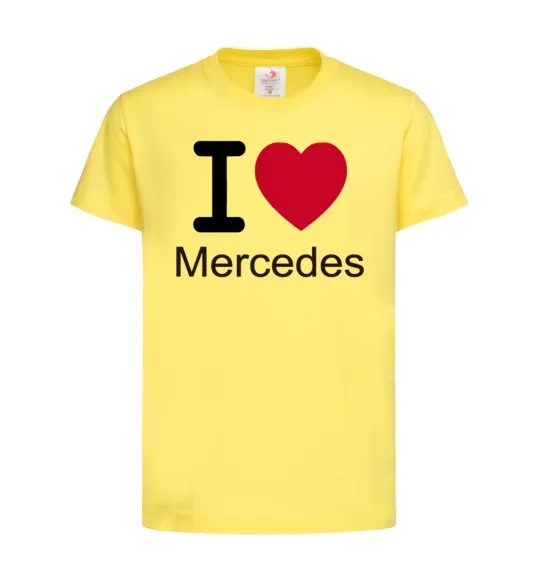 Дитяча футболка I Love Mercedes Лимонний фото