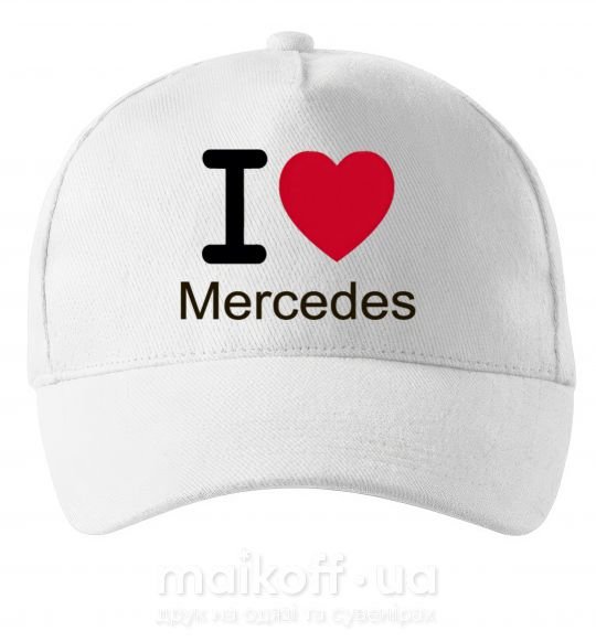 Кепка I Love Mercedes Белый фото