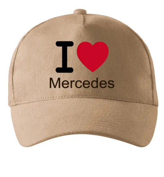 Кепка I Love Mercedes Песочный фото