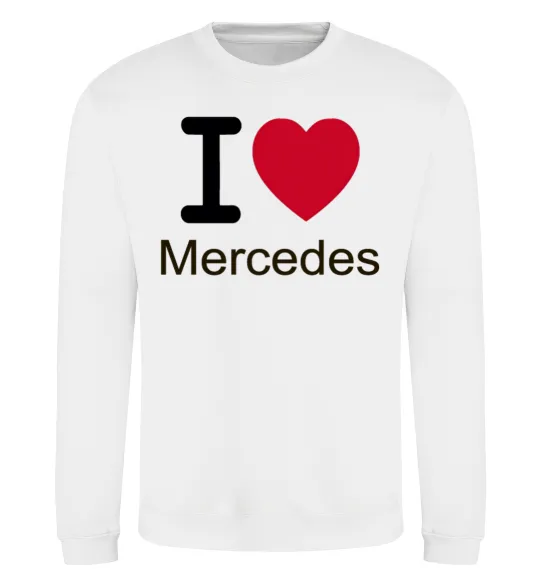 Свитшот I Love Mercedes Белый фото