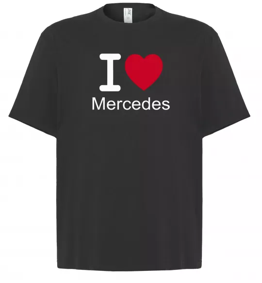 Футболка Оверсайз I Love Mercedes Чорний фото