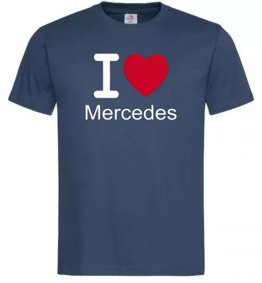Чоловіча футболка I Love Mercedes Темно-синій фото