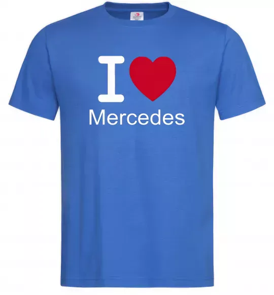 Чоловіча футболка I Love Mercedes Яскраво-синій фото