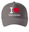 Кепка I Love Mercedes Серый фото