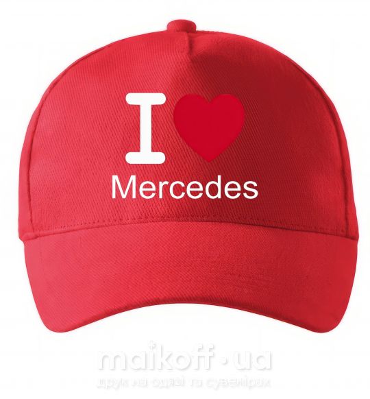 Кепка I Love Mercedes Красный фото