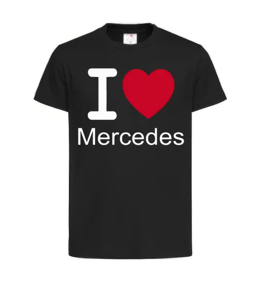 Дитяча футболка I Love Mercedes Чорний фото